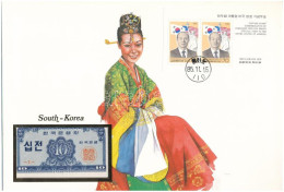 Dél-Korea 1962. 10J Felbélyegzett Borítékban, Bélyegzéssel T:I South Korea 1962. 10 Jeon In Envelope With Stamp And Canc - Ohne Zuordnung