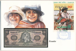 Ecuador 1986. 10S Felbélyegzett Borítékban, Bélyegzéssel T:UNC Ecuador 1986. 10 Sucres In Envelope With Stamp And Cancel - Unclassified
