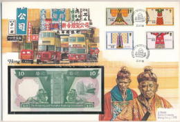 Hongkong 1986. 10D Borítékban, Alkalmi Bélyeggel és Bélyegzésekkel T:UNC Hong Kong 1986. 10 Dollars In Envelope With Sta - Sin Clasificación