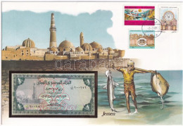 Jemen 1976. 1R Borítékban, Alkalmi Bélyeggel és Bélyegzéssel T:I Yemen 1976. 1 Rial In Envelope With Stamps And Cancella - Non Classificati