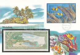 Maldív-szigetek 1983. 2R Felbélyegzett Borítékban, Bélyegzéssel T:UNC Maldives 1983. 2 Rufiyaa In Envelope With Stamp An - Non Classificati