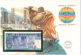Szingapúr 1987. 1D Felbélyegzett Borítékban, Bélyegzéssel T:UNC Singapore 1987. 1 Dollar In Envelope With Stamp And Canc - Non Classificati