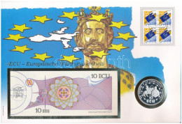1992 "Európai Valuta" érmés és Bankjegyes Borítékban 1992. 10ECU Fantázia Bankjeggyel és Szaharai Arab Demokratikus Közt - Non Classificati
