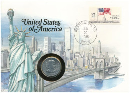 Amerikai Egyesült Államok 1979D 1$ Cu-Ni "Susan B. Anthony" Felbélyegzett Borítékban, Bélyegzéssel, Német Nyelvű Leíráss - Ohne Zuordnung