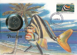 Cook-szigetek / Penrhyn 1992. 1$ Felbélyegzett Borítékban, Bélyegzéssel, Német Nyelvű Leírással T:UNC Cook Islands / Pen - Unclassified