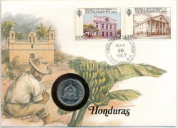 Honduras 1980. 10c Cu-Ni Felbélyegzett Borítékon, Bélyegzéssel, Német Nyelvű Leírással T:UNC Honduras 1980. 10 Centavos  - Unclassified