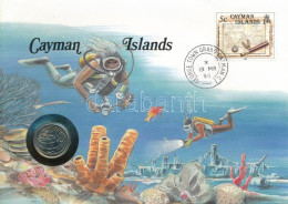 Kajmán-szigetek 1987. 10c Felbélyegzett Borítékban, Bélyegzéssel, Német Nyelvű Leírással T:UNC Cayman Islands 1987. 10 C - Unclassified