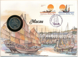 Makaó 1983. 1p, Felbélyegzett Borítékban, Bélyegzéssel, Német Nyelvű Leírással T:UNC Macau 1983. 1 Pataca In Envelope Wi - Sin Clasificación