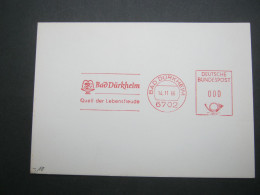 1966, Bad Dürkheim  , Klarer Firmen Freistempel Auf Karte - Briefe U. Dokumente