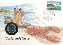 Turks- és Caicos-szigetek 1981. 1/4C Felbélyegzett Borítékban, Bélyegzéssel, Német Nyelvű Leírással T:UNC  Turks And Cai - Ohne Zuordnung