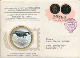 Tonga 1975. "Tonga Alkotmányának 100. évfordulója" A Postamesterek Gondozásában Kiadott Peremen Jelzett Ag Emlékérem Fel - Ohne Zuordnung