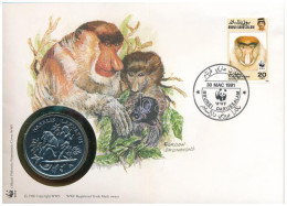 Brunei DN (1991) "A Világ Vadvédelmi Alap (WWF) 30. évfordulója - Nasalis Larvatus (Borneói Nagyorrúmajom)" Kétoldalas F - Sin Clasificación