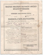 Budapest 1917. "Magyar Országos Biztosító Intézet Részvénytársaság - Hadikölcsön-Biztosítás" Biztosítási Kötvény T:F Kis - Ohne Zuordnung