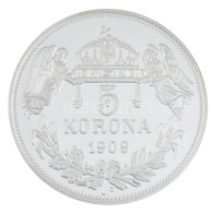 DN "Királyi Koronák - Mátyás 1909. 5K" Ag Emlékérem Tanúsítvánnyal (20g/0.999/38,61mm) T:PP - Non Classificati