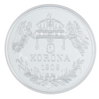 DN "Királyi Koronák - IV. Béla 1909. 5K" Ag Emlékérem Tanúsítvánnyal (20g/0.999/38,61mm) T:PP Folt - Non Classificati