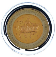 1995. "Beethoven / Európai Unió" Bicolor Emlékérem Kapszulában (34mm) T:PP - Unclassified