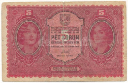 Csehszlovákia 1919. 5K T:F,VG Czechoslovakia 1919. 5 Korun C:F,VG Krause P#7 - Sin Clasificación