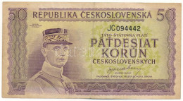 Csehszlovákia 1945-1948. 50K "JC 094442" T:F Czechoslovakia 1945-1948. 50 Korun "JC 094442" C:F Krause P#62 - Non Classificati