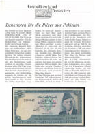Pakisztán DN (1982) 10R Hadzs-kiadás, Német Nyelvű "Kuriositäten Auf Banknoten" Tájékoztatólappal T:II Tűlyuk Pakistan N - Unclassified