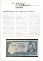 Pakisztán DN (1982) 10R Hadzs-kiadás, Német Nyelvű "Kuriositäten Auf Banknoten" Tájékoztatólappal T:I Pakistan ND (1982) - Sin Clasificación
