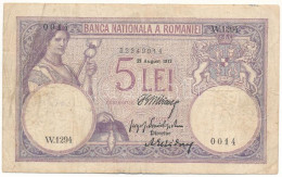Románia 1917. 5L T:F Romania 1917. 5 Lei C:F Krause 19.a - Sin Clasificación