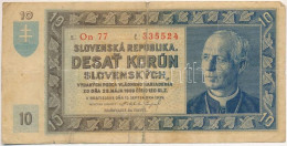 Szlovákia 1939. 10K T:F Slovakia 1939. 10 Korun C:F Krause 4.s - Unclassified