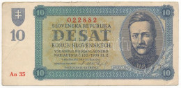 Szlovákia 1943. 10K T:F Slovakia 1943. 10 Korun C:F Krause P#6 - Unclassified