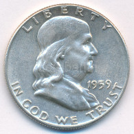 Amerikai Egyesült Államok 1959. 1/2$ Ag "Franklin" T:AU USA 1959. 1/2 Dollar Ag "Franklin" C:AU Krause KM#199 - Sin Clasificación