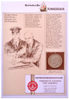 Amerikai Egyesült Államok 1976D 1$ Cu-Ni "Eisenhower" Német Nyelvű, Ezüst érméhez Való Díszlapon T:AU Patina  USA 1976D  - Non Classés