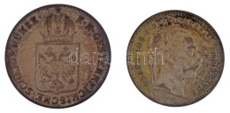 Ausztria 1849A 6kr Ag + 1872. 10kr Ag "Ferenc József" T:XF Patina  Austria 1849A 6 Kreuzer Ag + 1872. 10 Kreuzer Ag "Fra - Unclassified