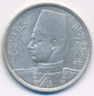 Egyiptom 1939. 10q (10p) Ag T:XF Ph. Egypt 1939. 10 Qirsh (10 Piastres) Ag C:XF Edge Error Krause KM#367 - Ohne Zuordnung