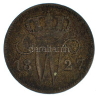 Hollandia 1827B 25c Ag T:F Patina Netherlands 1827B 25 Cents Ag C:F Patina Krause KM#48 - Sin Clasificación