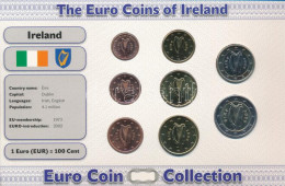 Írország 2004-2008. 1c-2E (8xklf) Forgalmi összeállítás "The Euro Coins Of Ireland" Karton Díszlapon T:AU Ireland 2004-2 - Sin Clasificación