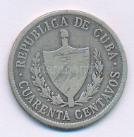 Kuba 1920. 40c Ag T:VF Patina Cuba 1920. 40 Centavos Ag C:VF Patina Krause KM#14.1 - Non Classés