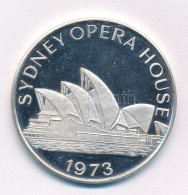 Ausztrália 1973. "Sydney-i Operaház" Jelzett Ag Emlékérem (24,31g/0.999/40mm) T:AU (PP) Ujjlenyomat, Karc Australia 1973 - Non Classificati