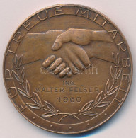 Ausztria 1960. "Alsó-Ausztria Kereskedelmi Kamara / Hűséges Együttműködésért" Bronz Emlékérem Gravírozva (51mm) T:VF Aus - Ohne Zuordnung