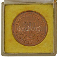 Románia 1968. "A Csíkszeredai Líceum 300. évfordulója" Egyoldalas Bronz Emlékérem Eredeti, Sérült Tokban (60mm) T:UNC Pa - Non Classificati