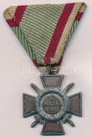 1943. "Tűzkereszt I. Fokozata" Oxidált Hadifém Kitüntetés Mellszalaggal T:XF,VF Hungary 1943. "Fire Cross, 1st Class" Wa - Unclassified