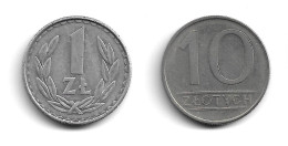 1987 POLAND 1,10 ZLOTYCH Coins Y# 49.2,152.1 - Polen