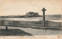 FRANCE - Saint Malo - La Croix Du Sillon Et Le Fort National - Carte Postale Ancienne - Saint Malo