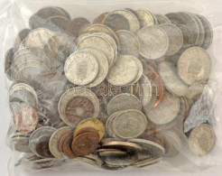 Vegyes, Magyar és Külföldi 1950 Előtti érmetétel Mintegy ~1kg Súlyban T:vegyes Mixed, Hungarian And Foreign Coin Lot, Co - Non Classés