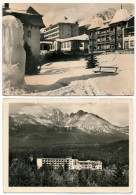 **, * MAGAS-TÁTRA - 14 MODERN Fekete-fehér Város Képeslap / VYSOKÉ TATRY - 14 Modern Black And White Town-view Postcards - Unclassified