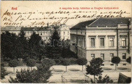 T2/T3 1908 Arad, Megyeház Kertje, Háttérben Az Erzsébet Királyné Körút / Garden Of The County Hall, Street (EK) - Non Classificati