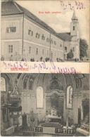 T2/T3 1910 Beszterce, Bistritz, Bistrita; Római Katolikus Templom és Belseje. Bartha Mária Kiadása / Church Interior (EK - Unclassified