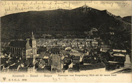T2 1904 Brassó, Kronstadt, Brasov; Panorama Vom Raupenberg, Blick Auf Die Innere Stadt / Látkép / General View - Ohne Zuordnung