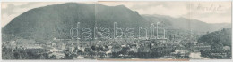 T4 1901 Brassó, Kronstadt, Brasov; 3-részes Kihajtható Panorámalap / 3-tiled Folding Panoramacard (vágott / Cut) - Ohne Zuordnung