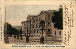 T2/T3 1902 Gyulafehérvár, Alba Iulia; Római Katolikus Gimnázium A Várban. Weisz Bernát Kiadása / Röm. Kath. Gymnasium In - Unclassified