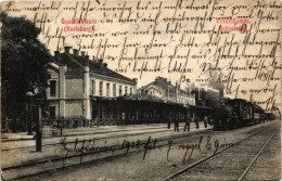 * T4 Gyulafehérvár, Alba Iulia; Vasútállomás, Vonat, Gőzmozdony. Schäser Ferenc Kiadása / Railway Station, Train, Locomo - Non Classés