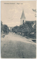 T2/T3 1922 Kolozs, Cojocna; Nagy Utca, Templom. Singer Jakab Kiadása / Street View, Church (EK) - Sin Clasificación