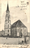 T2/T3 1905 Kolozsvár, Cluj; Szent Mihály Templom. Kiadja Fabritius Erik / Catholic Church (felületi Sérülés / Surface Da - Non Classés